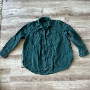 Madewell forest green Shacket